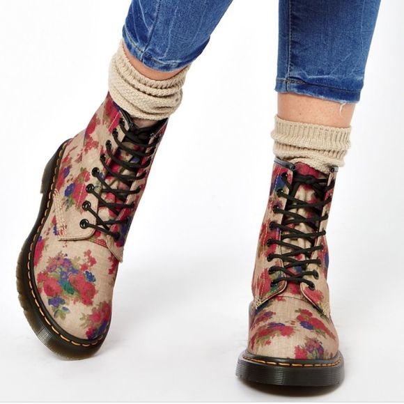Dr. Martens Shoes - Dr. Martens Castel Canvas cottagecore boots